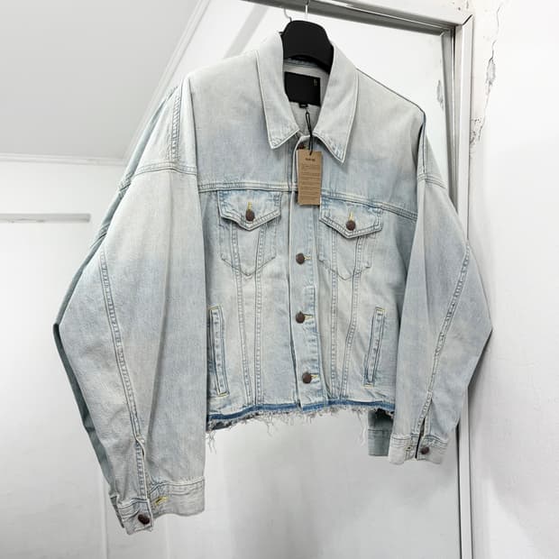 (새상품) R13 24SS 컷아웃 데님 트러커 자켓