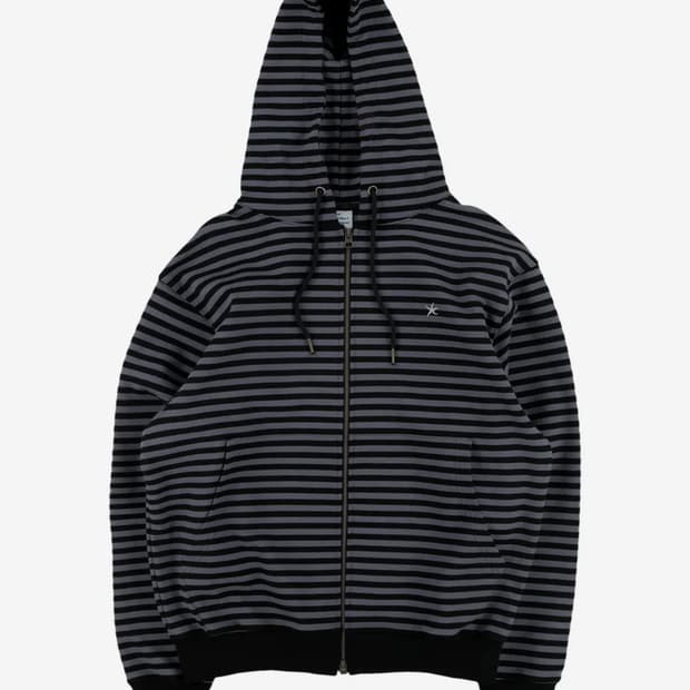 더콜디스트모먼트 후드집업 TCM stripe hooded zip-up
