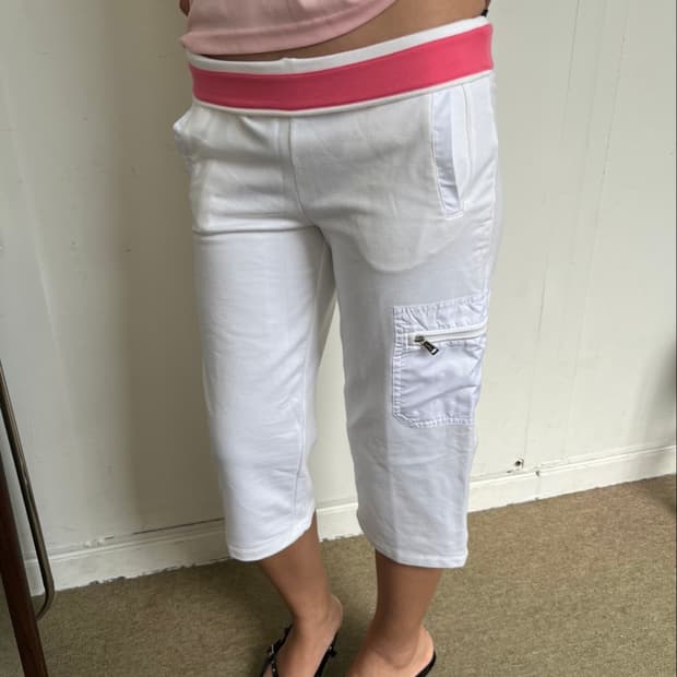ralph lauren 랄프로렌 white capri pants