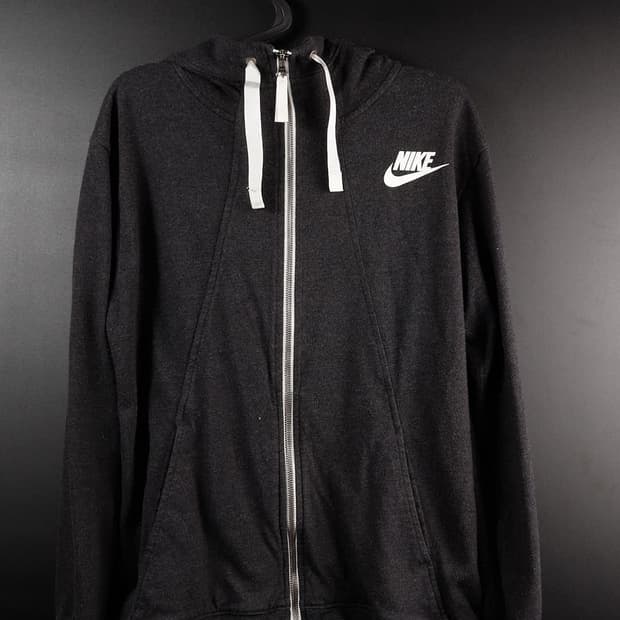 나이키 검흰 후드집업