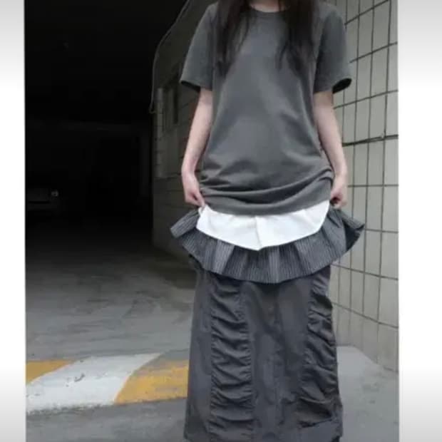 에프터먼데이 셔링 맥시스커트