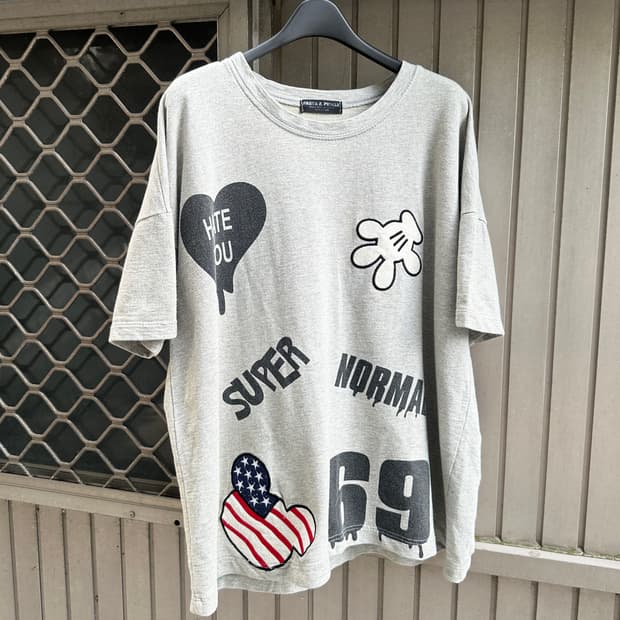 NONE vintage Mickey Mouse gray tee 