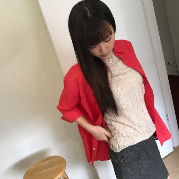 빈티지 핑크 셔츠