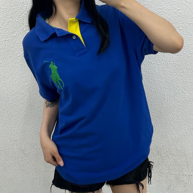 폴로 랄프로렌 빅포니 코발트 블루 pk반팔 L