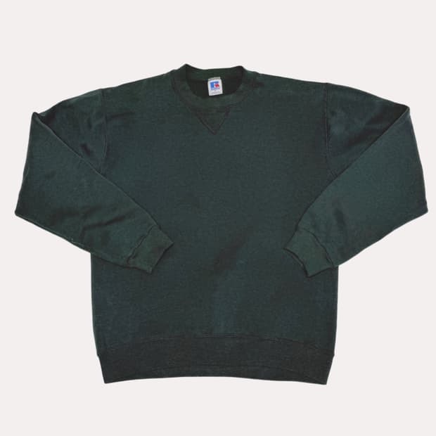 90s RUSSELL sweat deep green M USA
