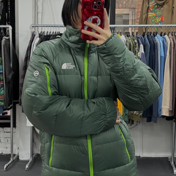 노스페이스 700 엘리시움 그린 패딩 