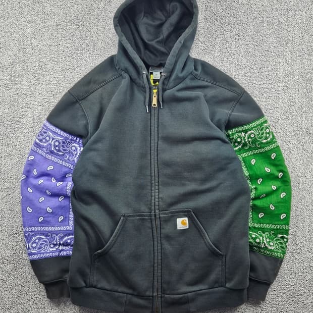 칼하트 페이즐리 반다나 커스텀 스웻 후드 집업 ( M ) / 11486