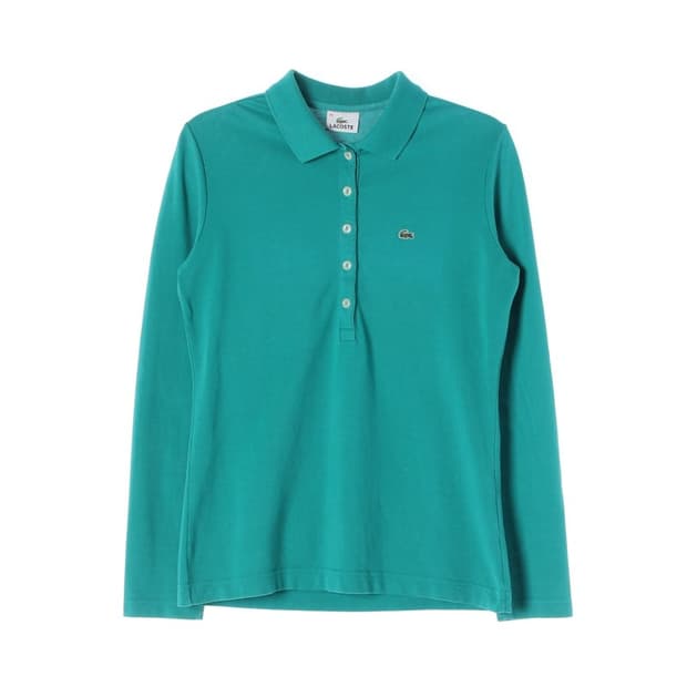 LACOSTE 에메랄드 피케 긴팔 카라티 40