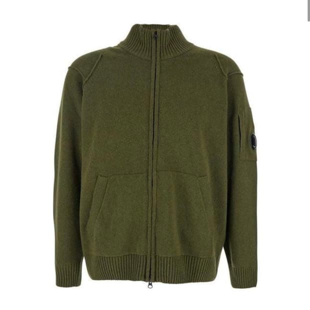 정품 CP 컴퍼니 랩스울 니트 집업 가디건