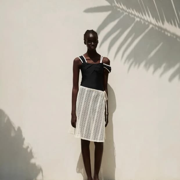 RE RHEE 레이어드 레이스 스커트