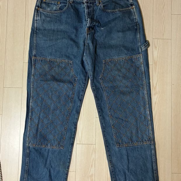 슈프림 다이아몬드 더블니 데님 36