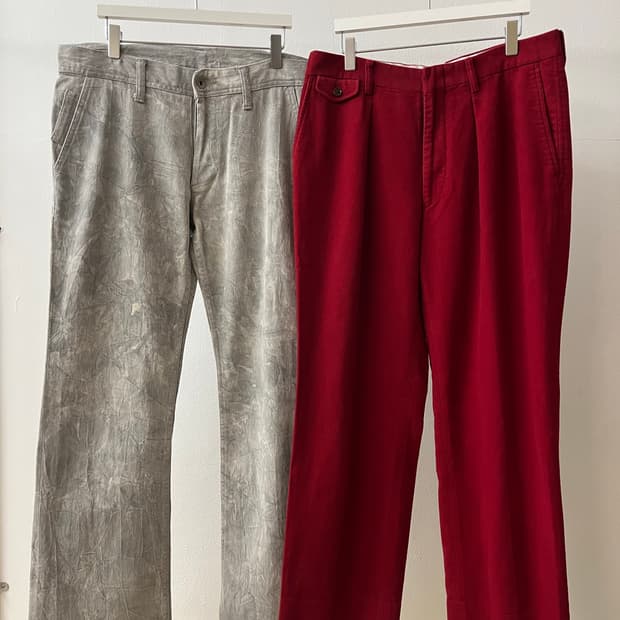 빈티지 타이다이 나염 워싱 그레이 부츠컷 데님팬츠