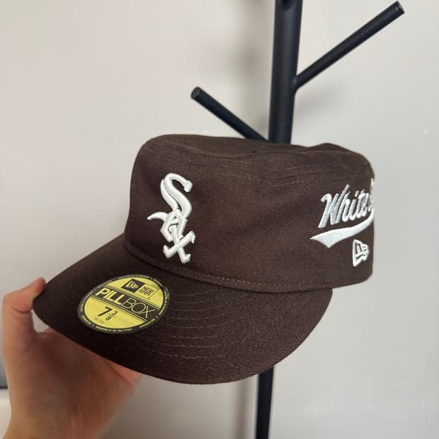 MLB 시카고 화이트삭스 필박스 피티드캡 번트 우드