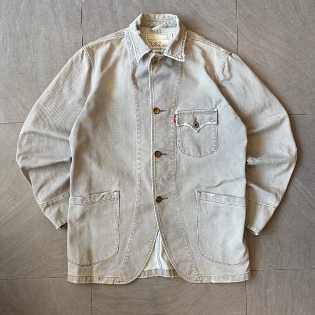 리바이스 정품 아이보리 데님 청 자켓