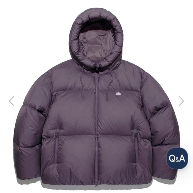 [새상품] Lee 후드 푸퍼 다운 퍼플 패딩 XL