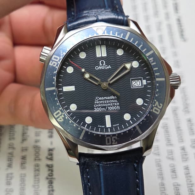 레어] 오메가 씨마스터 300m 물결 41mm 크로노미터 오토매틱