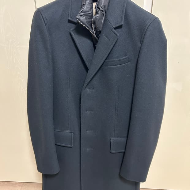 버버리 네이비 싱글 코트