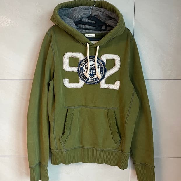 아베크롬비 올리브 후드티 [M]