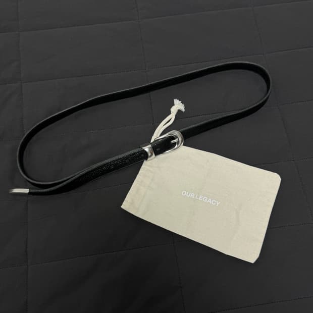 아워레가시 2cm 레더 블랙 벨트 새상품