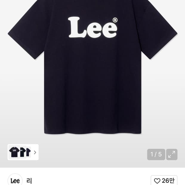 Lee 반팔티