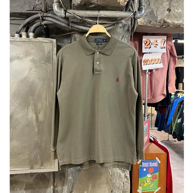 폴로 랄프로렌 긴팔 카라티 카키 XL #csz3164