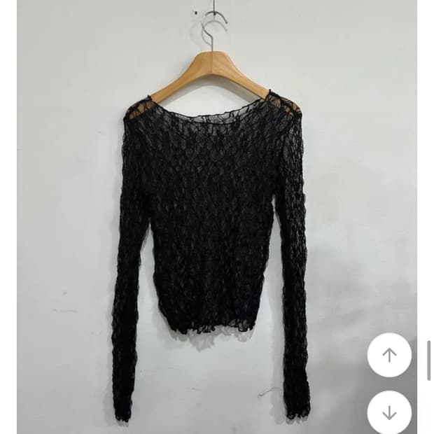 레이스 롱슬리브(블랙)