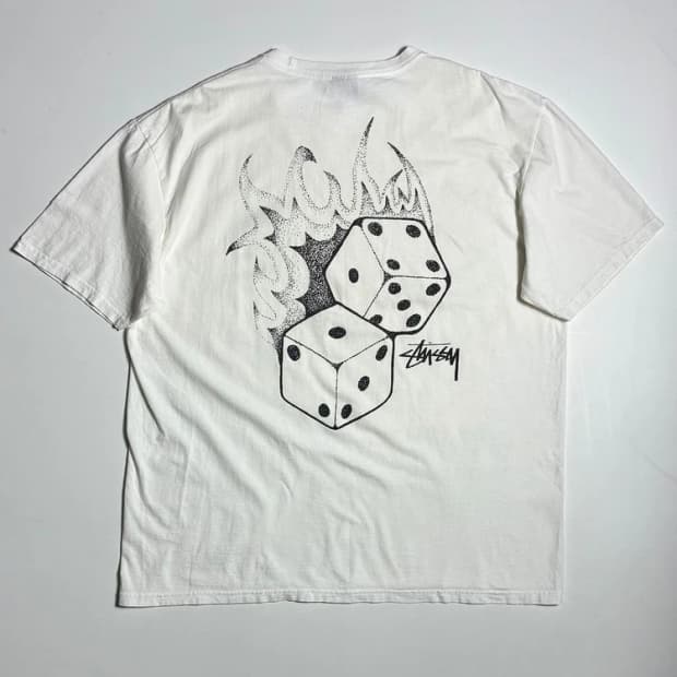 스투시 STUSSY 파이어 다이스 그래픽 코튼 반팔 티셔츠 R2669