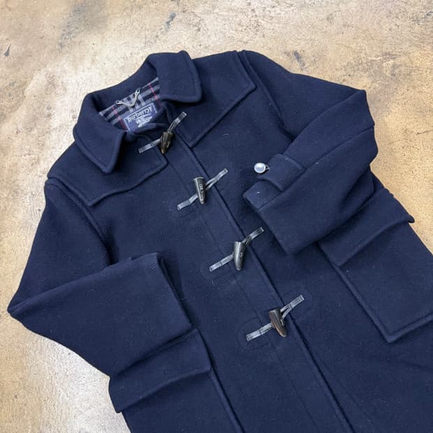 버버리 네이비 떡볶이 코트 