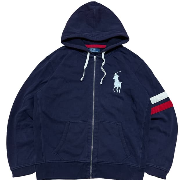 폴로 빅포니 네이비 후드집업