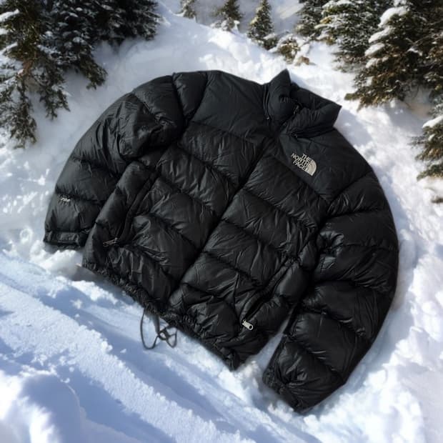 노스페이스 눕시 700필 블랙 XL