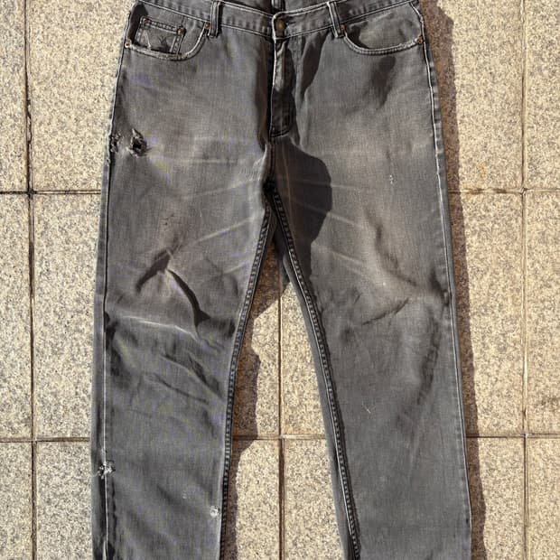 90s 리바이스 501 블랙 흑청 데님 팬츠