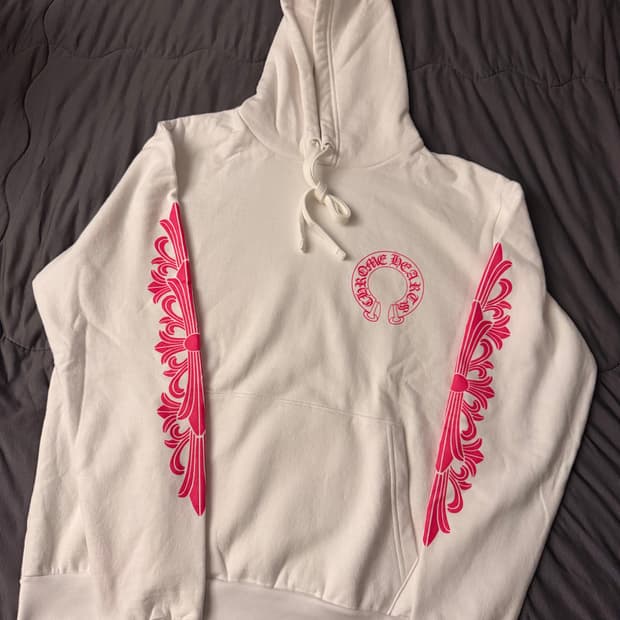 크롬하트 홀스슈 화이트 후드