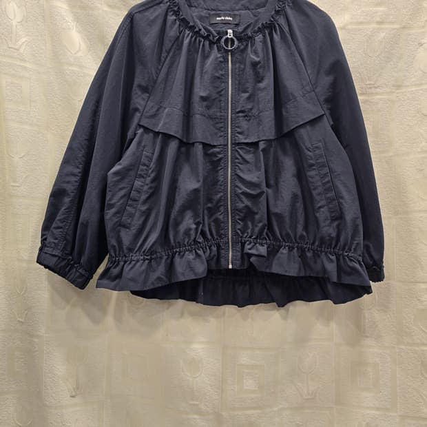 마리끌레르 네이비 프릴 집업 자켓 S~M