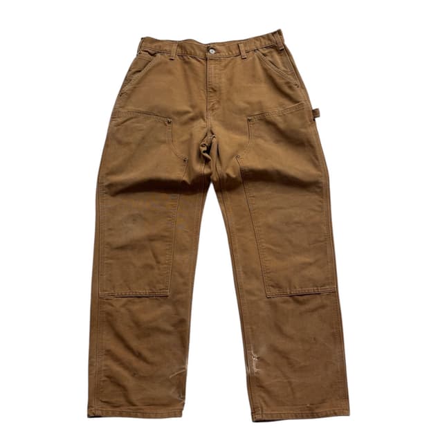 칼하트 B136 BRN 더블니 워크팬츠
