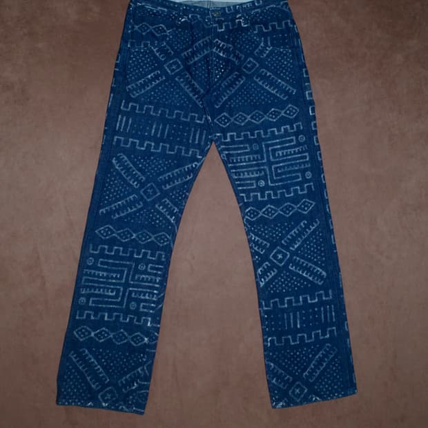 사스콰치패브릭스 네이티브 페인팅 데님 팬츠