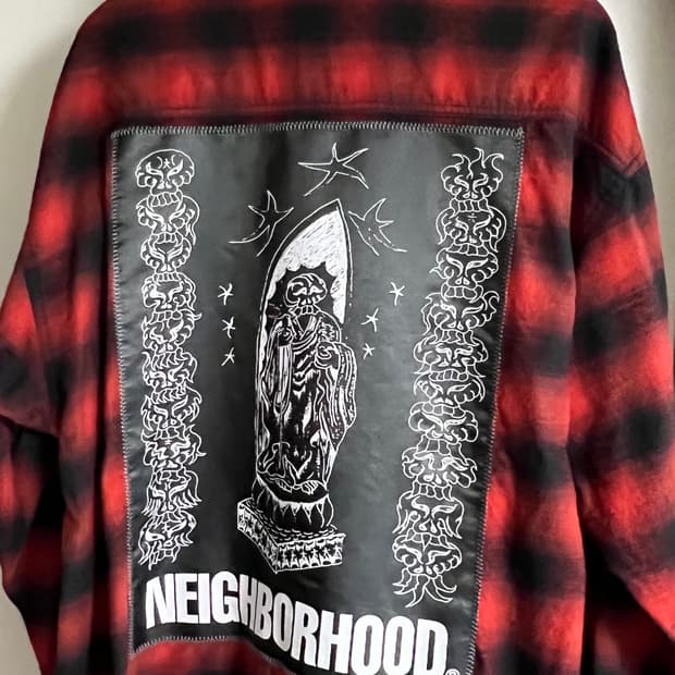 (XL)네이버후드 퍼킹어썸 콜라보 플란넬 셔츠