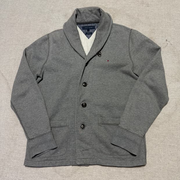 타미힐피거 카라 가디건 자켓