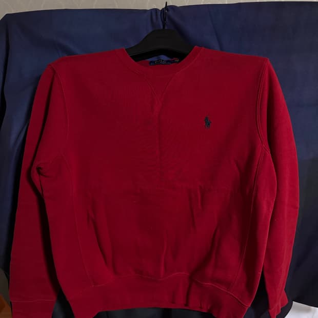 폴로 클래식 기모 스웻셔츠 맨투맨 레드