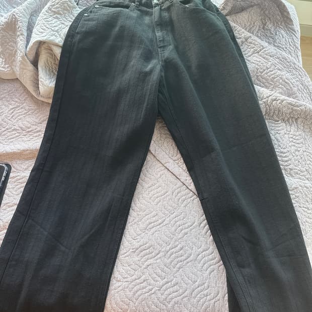 폴리테루 고시마 팬츠 스트라이프 블랙 1