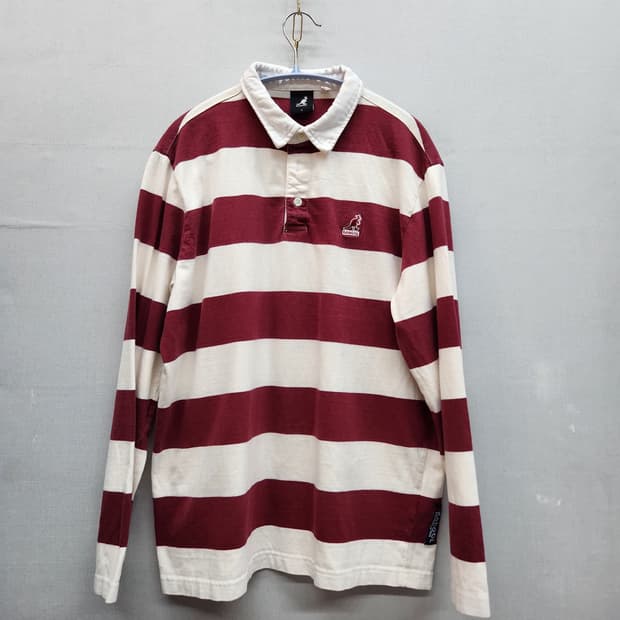 캉골 스트라이프 럭비티 롱슬리브 S(L)