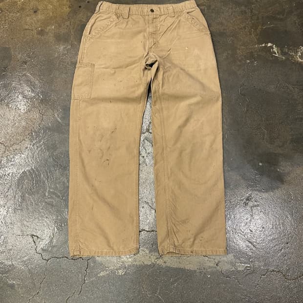 칼하트 카펜터 베이지 코튼팬츠 
