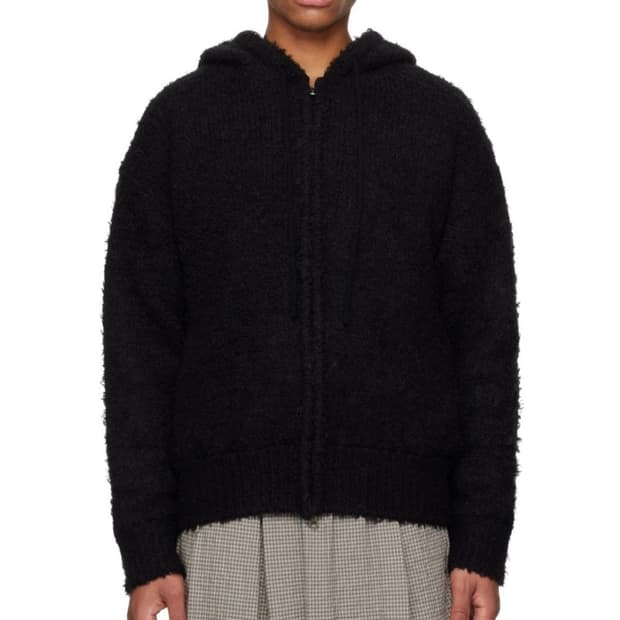 아모멘토 퍼지 집업 후드