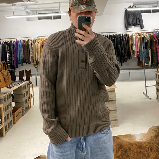 EDDIE BAUER button-up knit 에디바우어 버튼업 니트