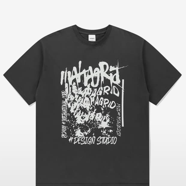 마하그리드 CORP TEE CHARCOAL 반팔