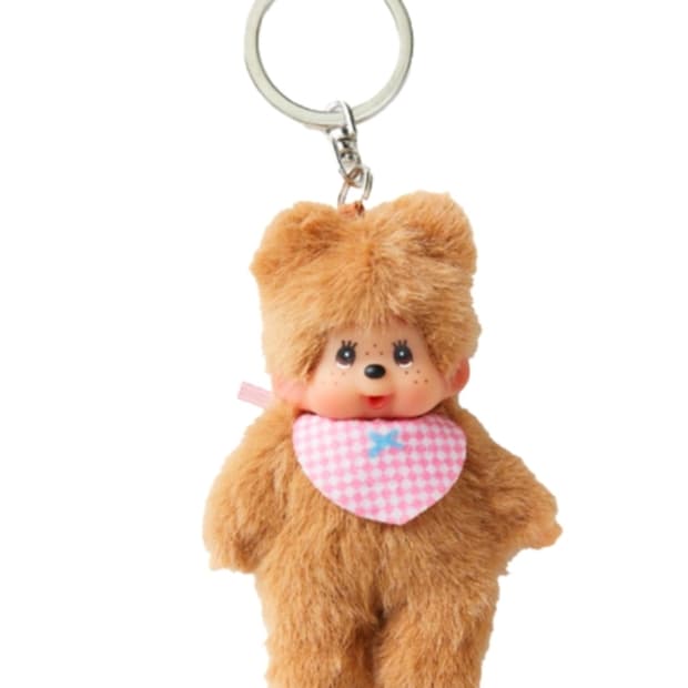 몬치치 베비치치 봉제 인형 키 체인 브라운