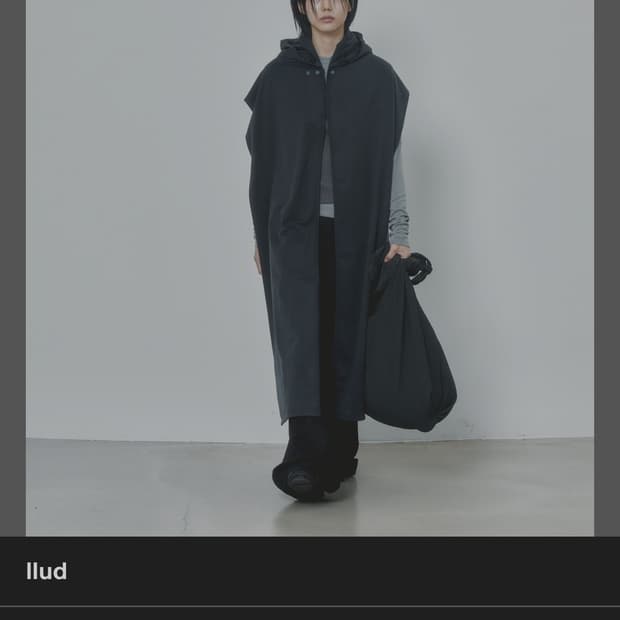 llud  후드 스카프 Charcoal