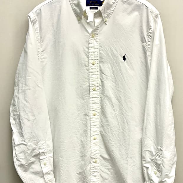 (L/105)POLO 폴로랄프로렌 클래식 화이트 옥스포드 셔츠 폴로셔츠