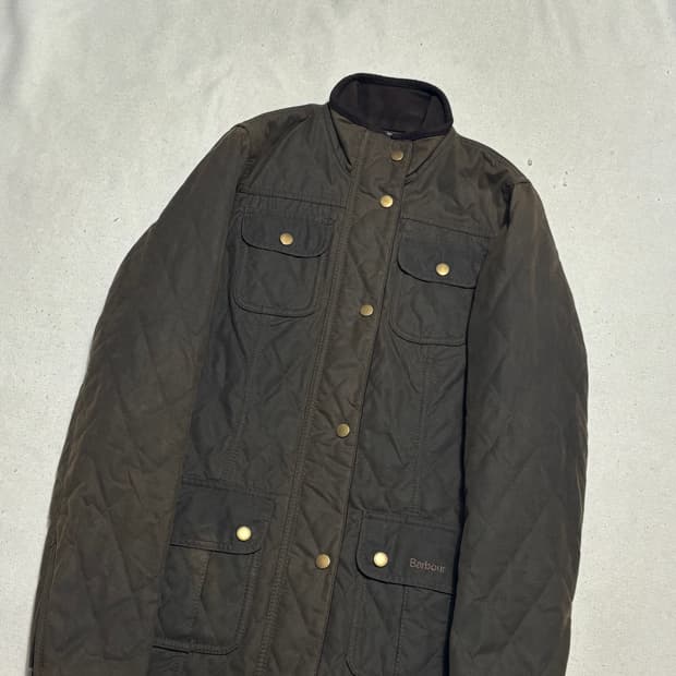 36 바버 여성 퀄팅 왁싱 자켓