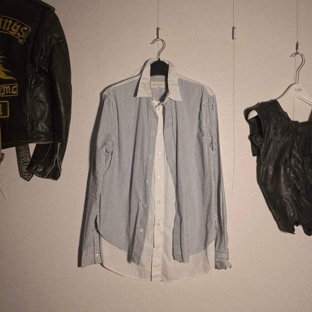 Marni double rayered stripe shirt