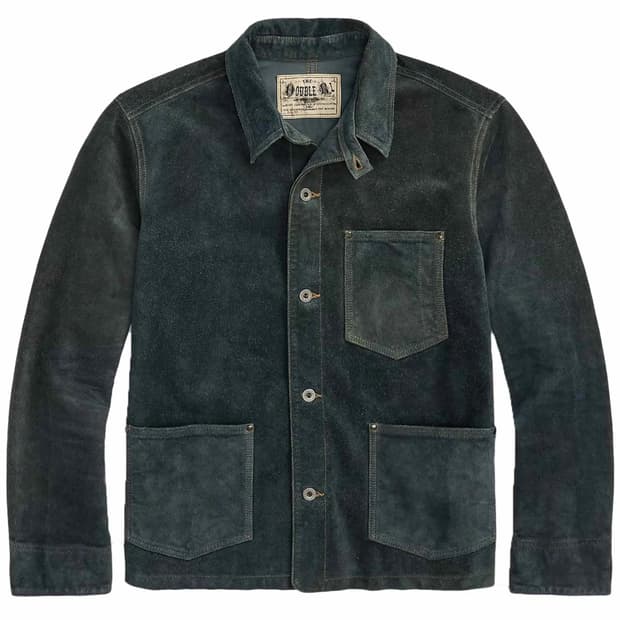 RRL 더블알엘 인디고 러프아웃 스웨이드 자켓 L